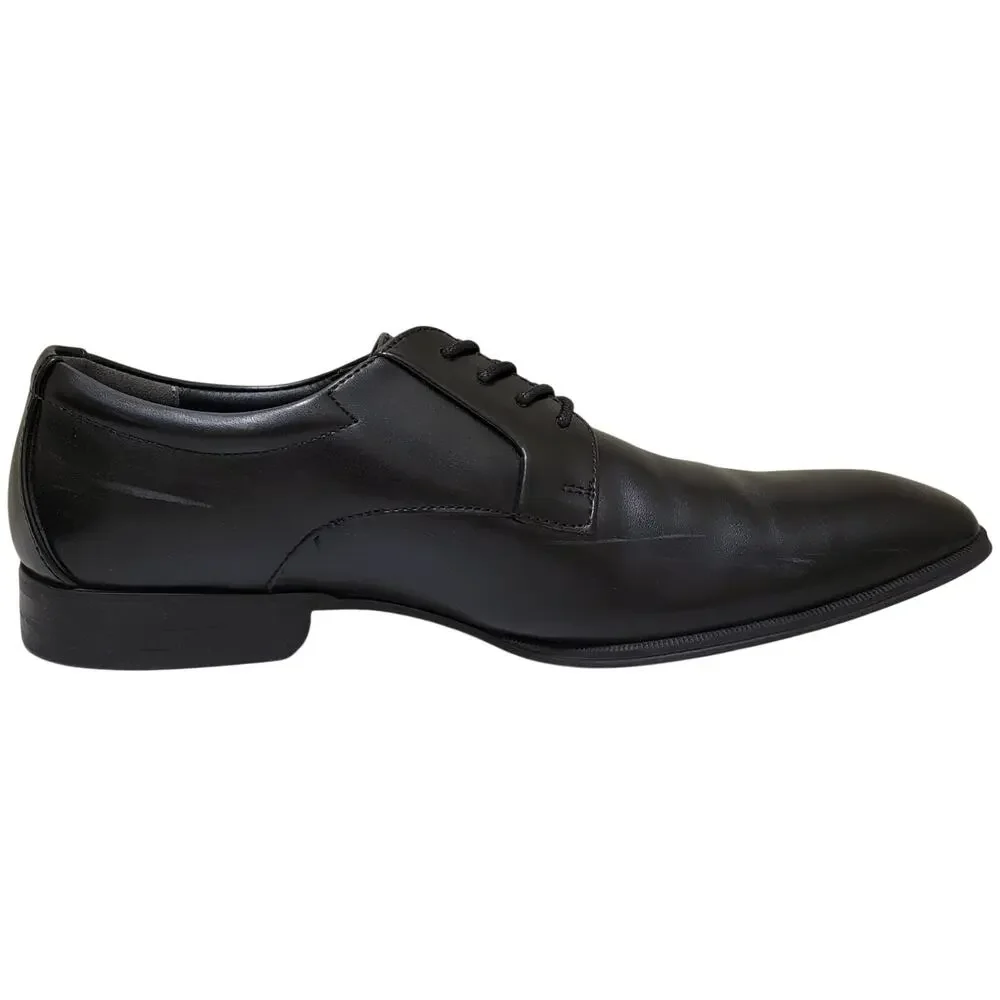 Alfani Men Andrew plain Toe Derby Oxfords Size US 13M Black Faux Leather